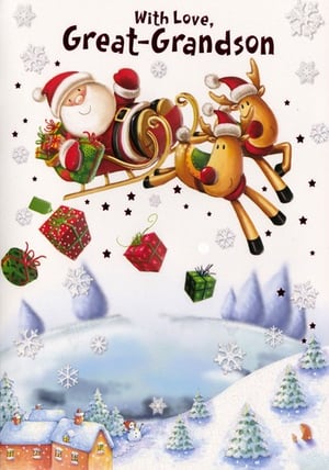 a christmas card that says with love great grandson