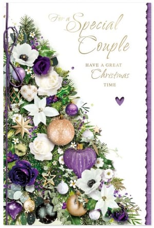 a christmas card that says for a special couple have a great christmas time