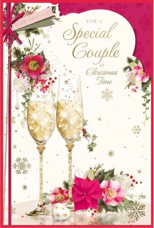 a christmas card that says for a special couple at christmas time