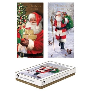 a box of 12 luxury christmas cards with envelopes