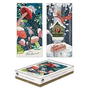 a box of 12 luxury christmas cards with envelopes