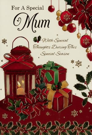 a christmas card for a special mum with special thoughts during this special season