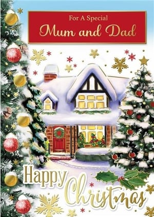 a christmas card for a special mum and dad