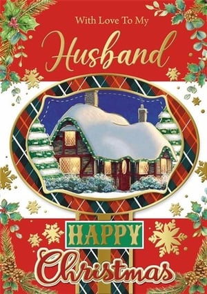 a christmas card that says with love to my husband happy christmas