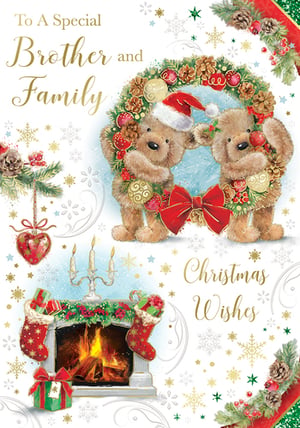 a christmas card for a special brother and family