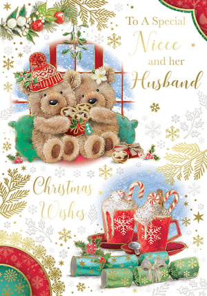 a christmas card for a special niece and her husband