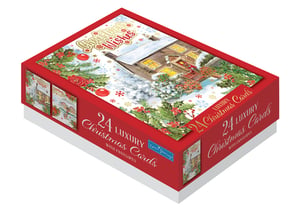 a box of 24 luxury christmas cards with envelopes