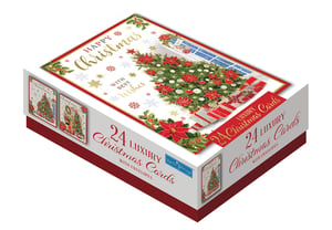 a box of 24 luxury christmas cards with envelopes