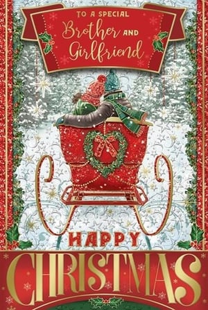 a christmas card for a special brother and girlfriend