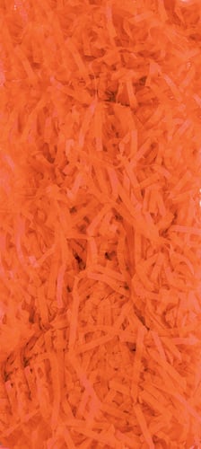a pile of orange shredded paper that looks like carrots