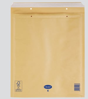 a brown envelope that says county on it