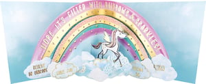 a card that says hope it 's filled with rainbows and sparkles