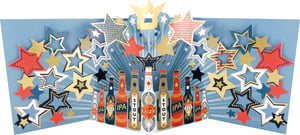 a display of beer bottles with the word stout on them