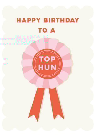 a birthday card that says happy birthday to a top hun