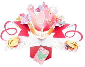 A card that says "big hug" just for you.
