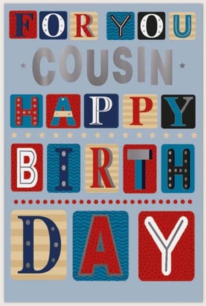 a birthday card that says for you cousin happy birthday