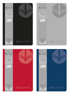 four easynote notebooks are shown in different colors