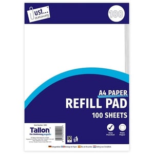 a pack of 100 sheets of a4 paper refill pad