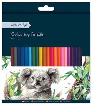 a pack of work of art colouring pencils