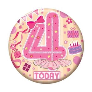 it is a 4th birthday badge for a girl .