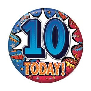 a paper plate with the number 10 on it and the words `` today ! ''