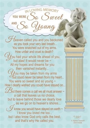 in loving memory you were so sweet and so young