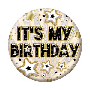 a button that says it 's my birthday