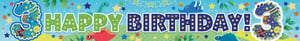 a colorful banner that says happy birthday