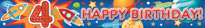 a happy birthday banner for a child 's fourth birthday