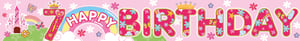 a pink background with the words happy birthday on it