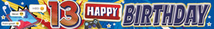 a colorful banner that says happy birthday