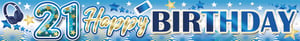 a banner that says happy birthday on it