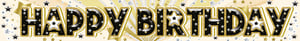a banner that says happy birthday on it
