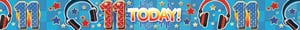 the word today is on a blue background with stars