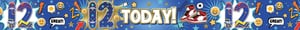 the word today is on a blue background