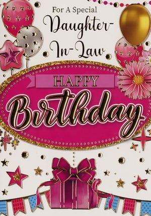 a birthday card for a special daughter in law