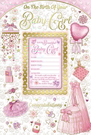 congratulations on the birth of your baby girl