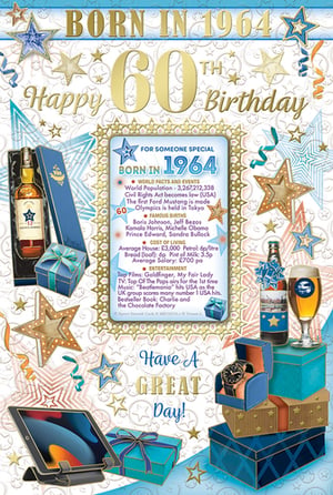 a birthday card for someone who was born in 1964