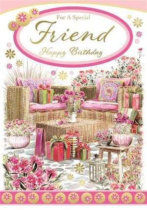 it is a birthday card for a special friend .