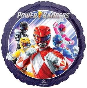 a balloon that says power rangers on it