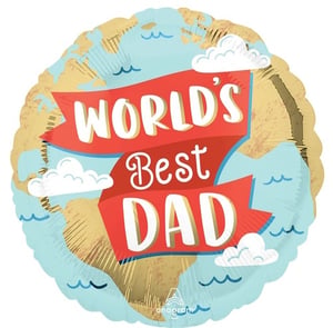 a balloon that says world 's best dad on it
