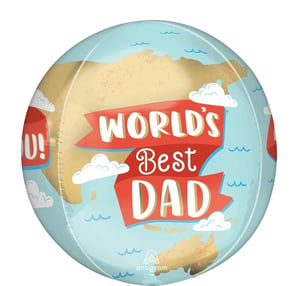 a balloon that says world 's best dad on it