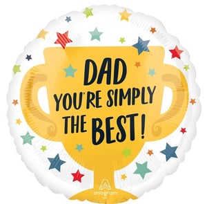 a balloon that says dad you 're simply the best