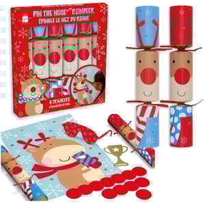 a box of pin the nose reindeer crackers