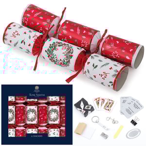 a box of tom smith crackers with a christmas theme