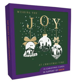 a box of joy at christmas time cards in support of east anglia 's children 's hospice