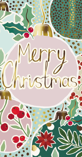 a christmas card that says merry christmas on it