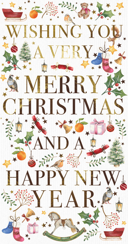 a christmas card wishing you a very merry christmas and a happy new year