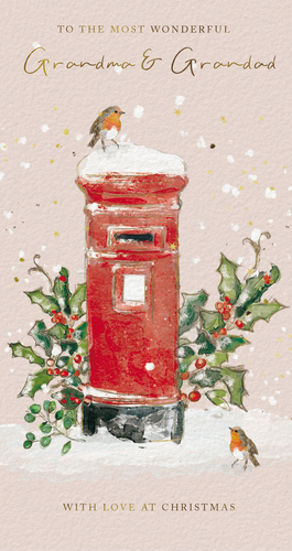 a christmas card that says to the most wonderful grandma and grandad