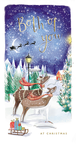 a christmas card that says both of you at christmas